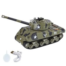 8.9in Diecast WWII USA M4 Sherman Medium Tank 1/35 Scale Decor Model Gift