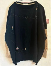 Tsumori Chisato Embroidered Knit Wool Cashmere Angora Top Used gift