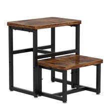 Toddler 2 Step Stool, Kids Wooden 2 Step Stools for Bathroom, Kitchen, Bedroo...