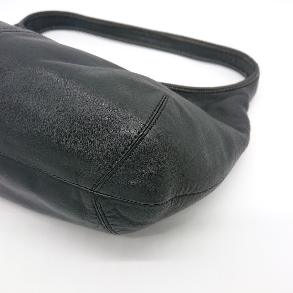 Old Coach Half Moon Hobo Shoulder Bag Leather Black 9219 vintage