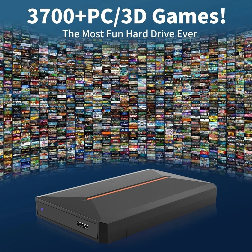 Disco duro para juegos de 500 GB 4K+ juegos retro H.perspin LaunchBox PS3/PS2/PS/Wii/WIIU/SWITCH Foto 4 de 4