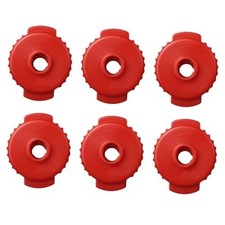 6 Pcs Quick Release Cymbal Nuts Red Placstic Cymbal Mates for Percussion Drum