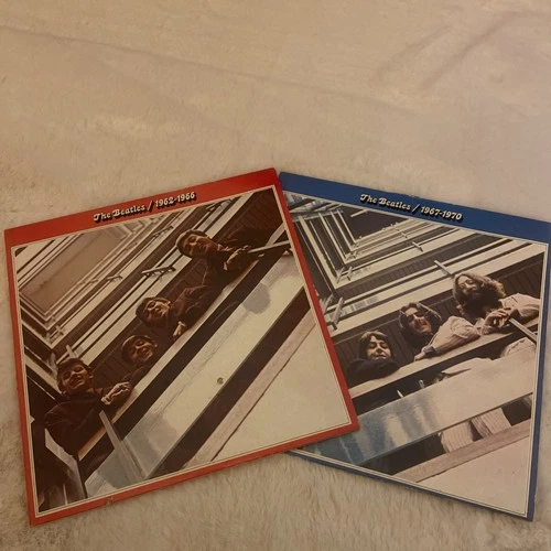 The Beatles Red 1962-1966 And Blue 19677-1970 Vinyl Double Albums 4 Lp Records