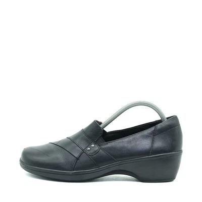Clarks Damen 22545 Slipper Schwarz Leder Low-Top Comfort Pumps EU 39,5 - Bild 1 von 4