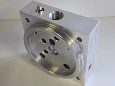 LOWRIDER HYDRAULICS BLOCK FAT  ALUMINUM  3/4"  DEL TORO  PISTON /BLADDER BLOCK