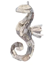 24” SEAHORSE Driftwood Wall Art Hand Made Wood WALL Hanging Home Decor