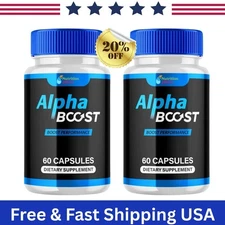 Alpha Boost Advanced Supplement for Men with Natural Ingredients (2 Pack) USA