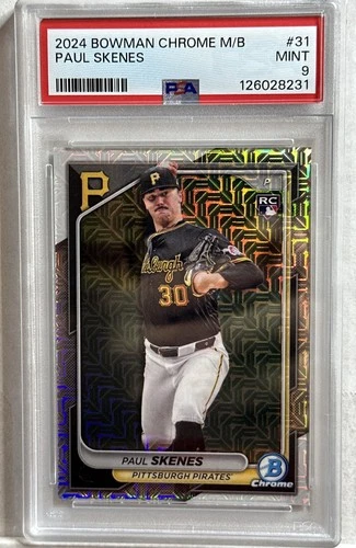 2024 Bowman Chrome - Paul Skenes #31 Mojo Refractor (RC) PSA 9