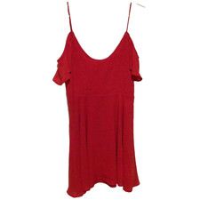 Urban Outfitters Kimchi Blue - Red Strappy Ruffle Slip Dress Size 0 Women’s