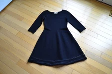 Eliza J Fit & Flare Heavy Knit Mini Dress 3/4 Sleeve Size S