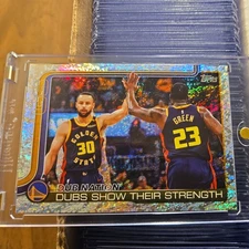2025 Topps Dubs Show Their Strength Warriors Basketball Card (silver Sparkle)