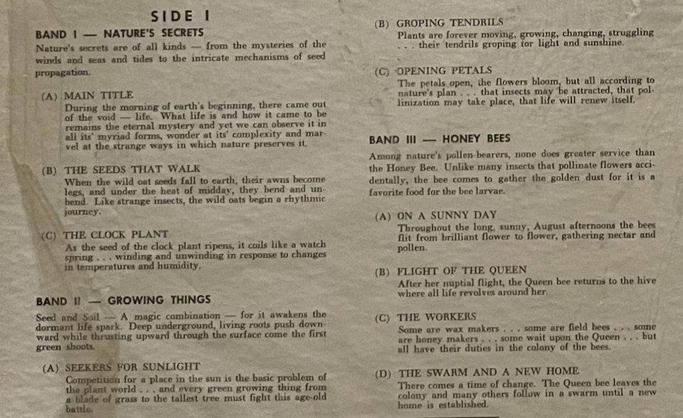 Secrets of Life OST (Paul J. Smith) LP Disneyland STEREO - Image 3 of 4