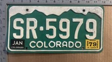 1979 Colorado license plate SR-5979 Ford Chevy Dodge 21364