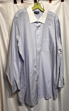 Chaps business Dress Shirt Stretch Collar Wrinkle Free Tall Fit Sz 19 35/36 3XLT