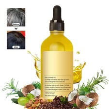 Natural Hair Growth Oil, Veganic Organic Natural Hair Growth Oil 60ml