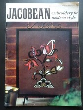 JACOBEAN EMBROIDERY in modern style - Coats Sewing Group Book No. 1056 (1968)