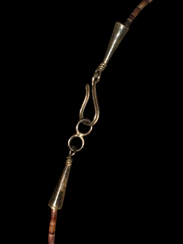 Collar Zuni Fetiche Heishi Coral Turquesa Jaspe Foto 3 de 3