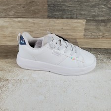 Hey Dude Karina Duo Kids Shoes Sz 13 C13 Athletic White Leather Lace-Up Sneakers