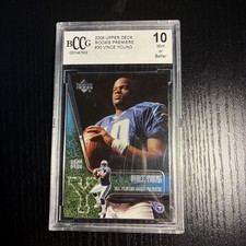 BGS 9.5 Gem Mint Vince Young 2006 Upper Deck #30 Rookie Card Rookie Premiere. rookie card picture