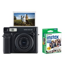 Fujifilm Instax Wide 400 Camera Jet Black Instax Wide Instant Film 20 Sheets