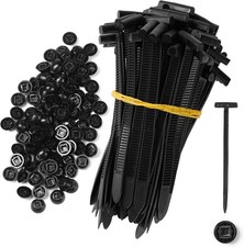60 Pcs Nylon Universal Cable Tie Buckle - New Multifunctional Zip Black 