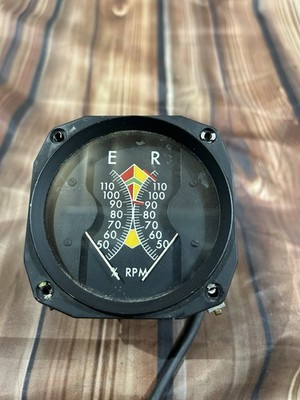 Robinson R22 R44 Dual RPM Gauge 000-19956-3 8792-2 Tested Excellent Functional