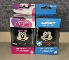DISNEY MICKEY / MINNIE MOUSE Speakers Bitty Box Bluetooth Speaker with Keychain