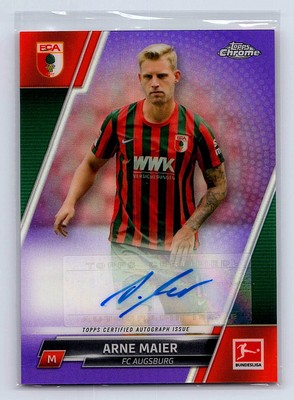 Arne Maier 2021-22 Topps Chrome Bundesliga Autographs Purple Refractors #/199