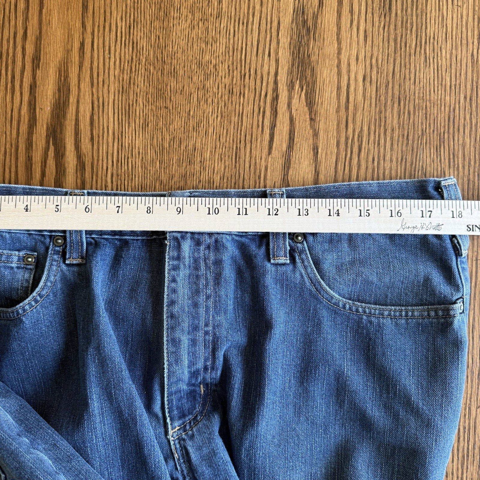 Vintage Y2k Carhartt 36x30 Medium Wash Straight Leg Denim Blue Jeans thumbnail 5