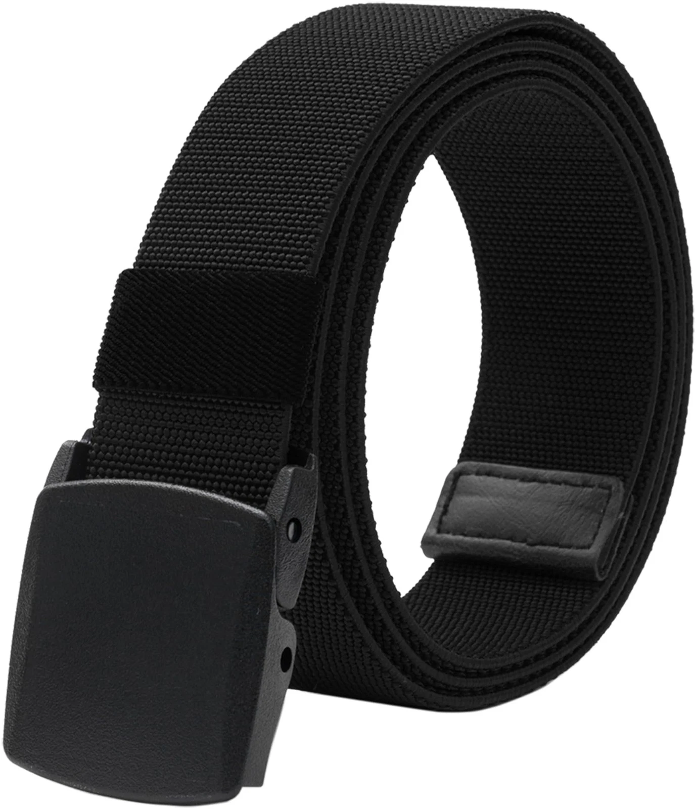 Men's Elastic Stretch Belts, Breathable Canvas Web Belt with Plastic Buckle f...