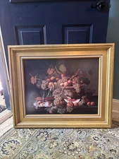 Severin Roesen Smithsonian Collection Signed & Dated 1857 32 X 36 Still Life Art