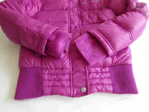 Free Country Pink Puffer Down Filled Nylon Jacket Girls Youth Sz 10 MISSING HOOD - Picture 4 of 21
