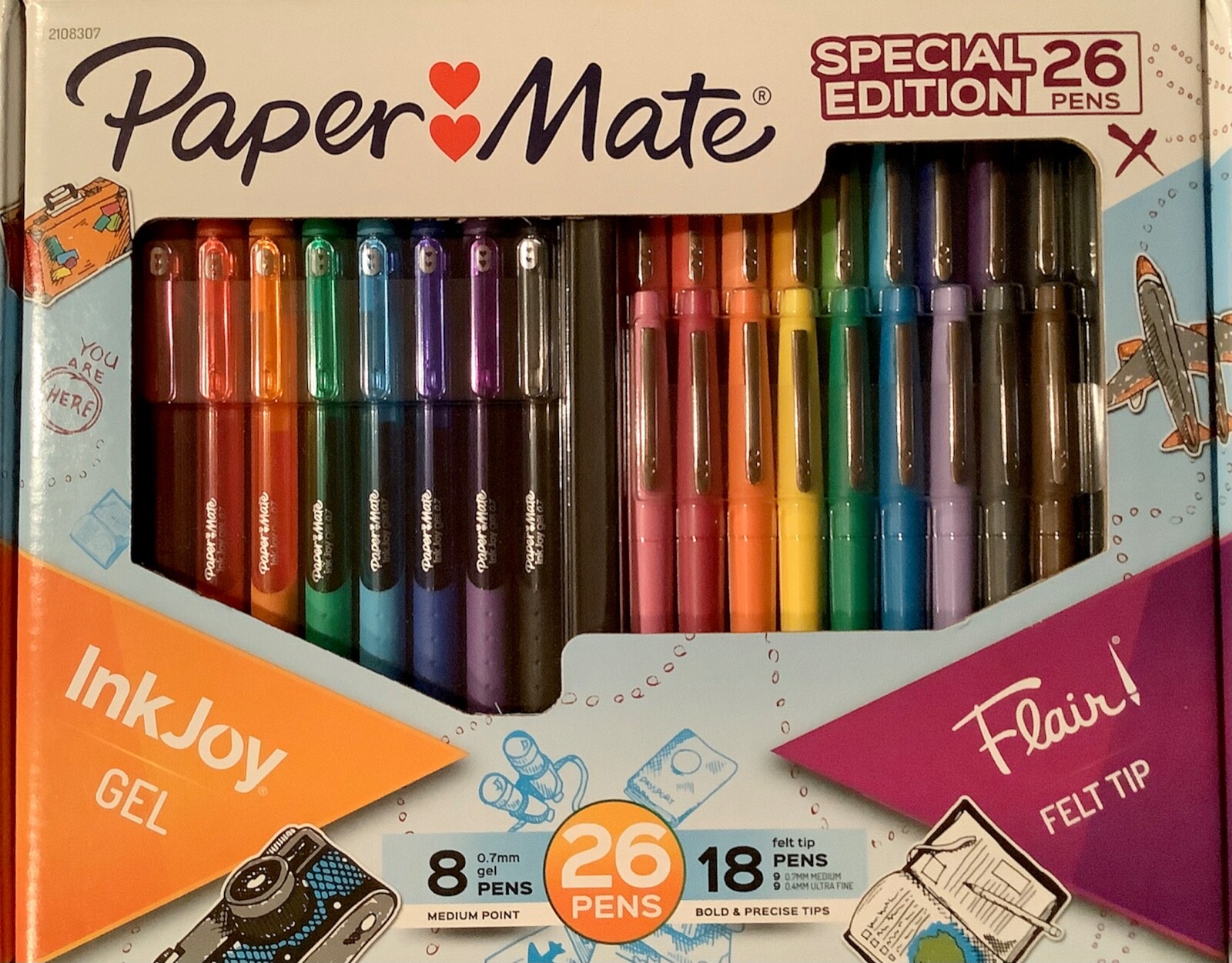 Papermate Pens Variety Colors - 8ct - Memorial Concierge, LLC