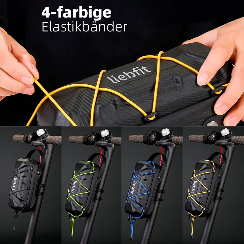 Liebfit Gabeltasche Lenkertasche für E-Bike E-Scooter mit Tragegriff & Seil - Bild 4 von 4