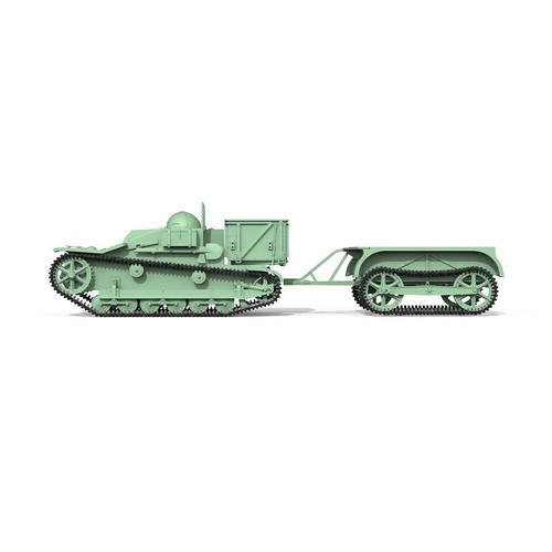 SSMODEL SS76667 1/76 20 mm WarGaming Frankreich Renault UE Panzerjäger mit Anhänger - Bild 4 von 5