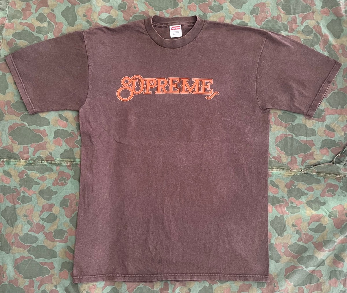 Supreme 2001 Santana Logo Tee Brown Sz L Rare Box Logo | eBay
