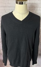 Banana Republic Black Long Sleeve Italian Yarn Fine Merino Wool Sweater Size L