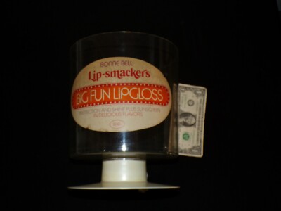 Store Display Bonne Bell Lip Smacker BIG FUN Lip Gloss Counter Lucite Jar C256