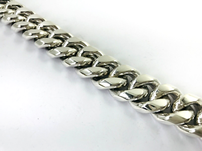 Magnificent Taxco Mexico 925 Sterling Silver Curb Chain Bracelet