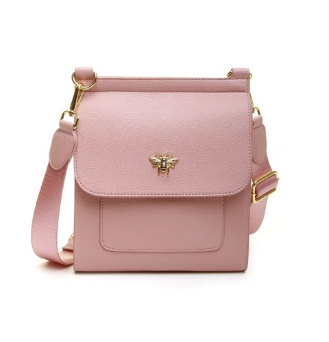 Alice Wheeler Bloomsbury Crossbody Bag - Textured Vegan Leather With Honey Bee Badge - View #11