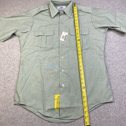 DSCP Garrison Short Sleeve Shirt Mens 15.5 Green 8405-01-374-8891 NEW - Picture 6 of 8