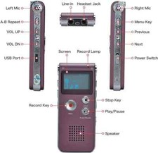 8GB Digital Voice Recorder Portable Dictaphone MP3 Player Audio Sound Recorder