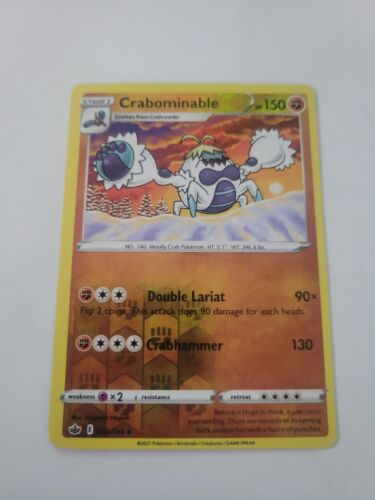 Pokémon TCG Crabominable Chilling Reign 085/198 Reverse Holo Uncommon Fighting - Picture 1 of 7
