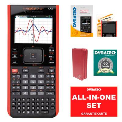 Taschenrechner TI NSP CX II T CAS + Schutztasche + Schutzfolie + Arbeitsbuch Set