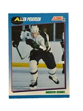 Brand New: Vintage ‘91 SCORE Allen Pedersen Minnesota North Stars Bilingual Card