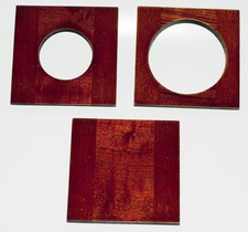1 LENS BOARD 2.75" x 2.75" FOR CENTURY GRAND 5x7" Camera - made of Sol. Mahogany