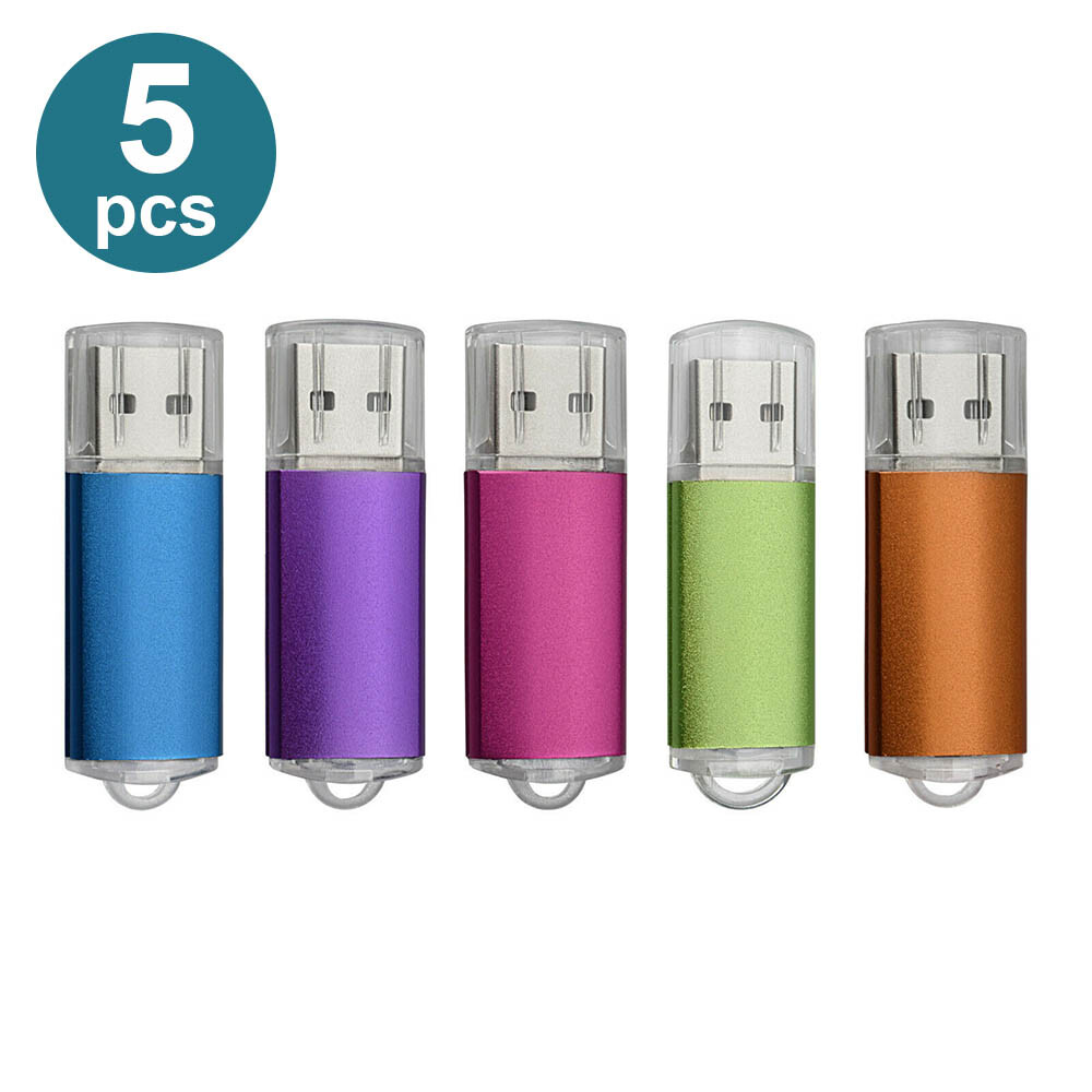 5-Piece Metal Key-Shaped USB Flash Drives - 1GB To 32GB, Mixed Colors, USB 2.0 (Model U348) 10 thumbnail image