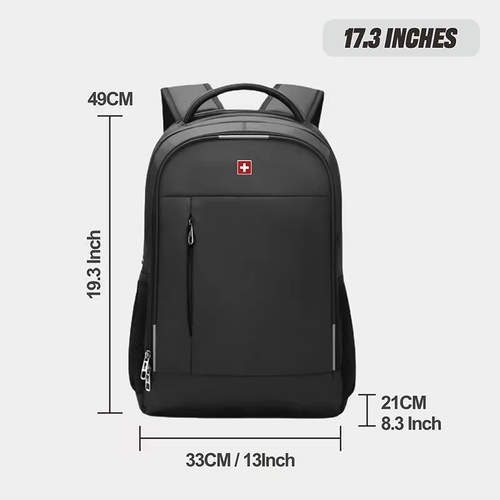 SWISS Men Laptop Backpack Waterproof Large Fashion School Travel Anti-Theft USB - Picture 10 of 12
