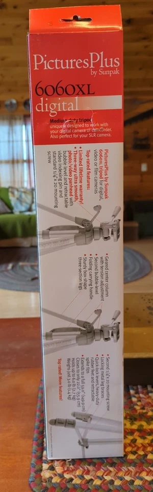Brand New PICTURESPLUS by SUNPAK 6060XL Digital Medium Duty Tripod - Image 3 of 3