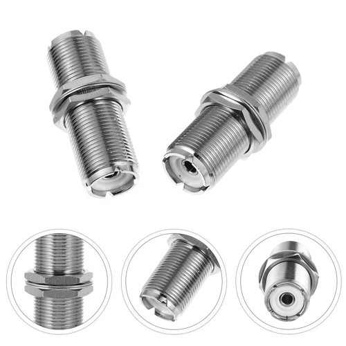2 Pcs UHF Adapter Connector Coax Connectors Female Aerial - Zdjęcie 4 z 11